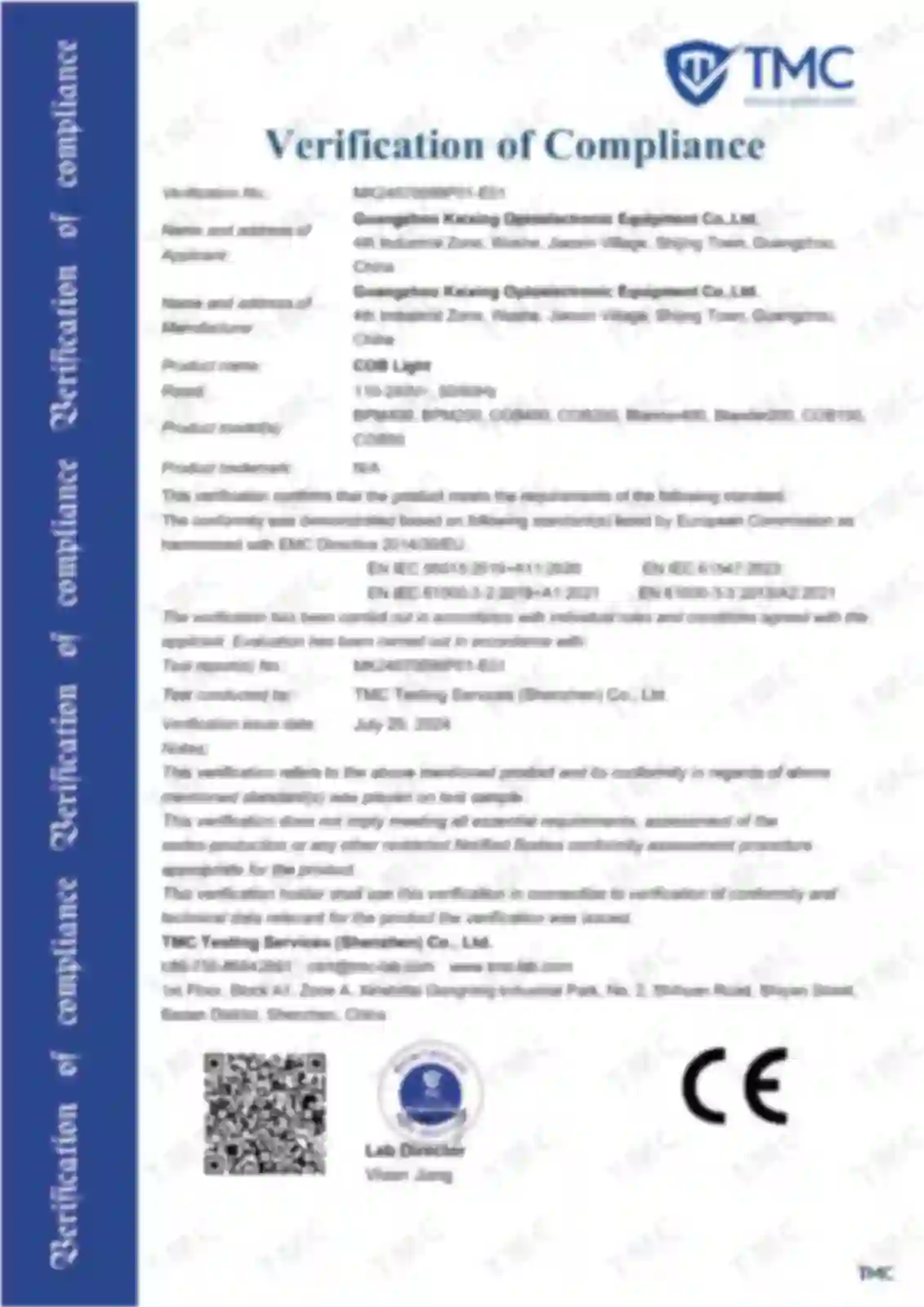CE Certificate